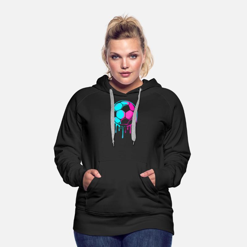 Vivid Dripping Soccer Ball Artwork