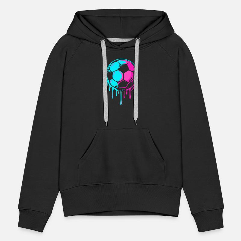 Vivid Dripping Soccer Ball Artwork