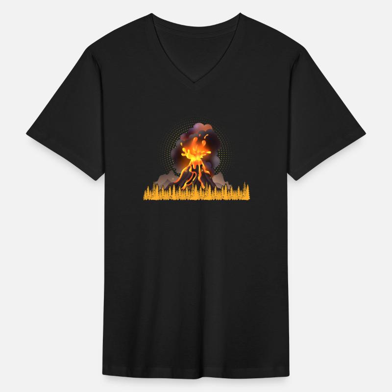 Volcano geology nature illustration motif