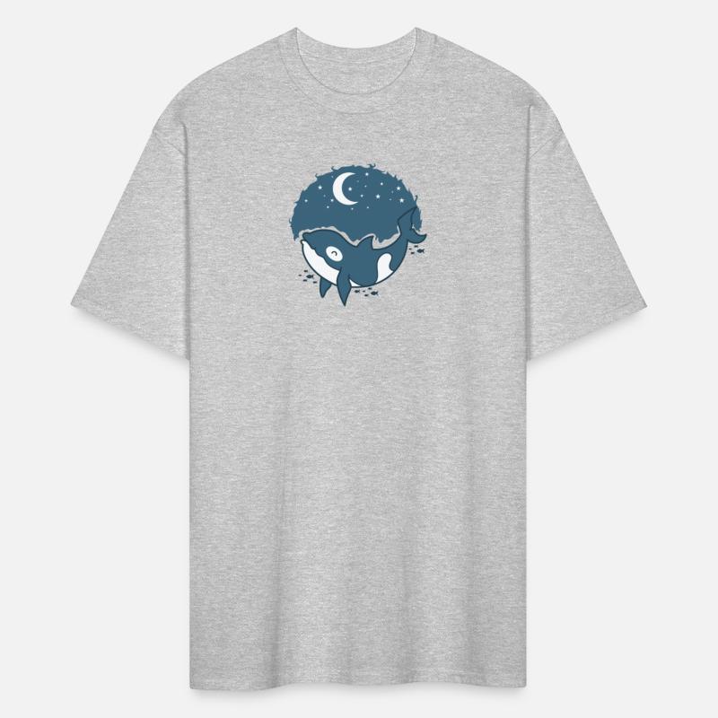 Whale with Moon with Stars