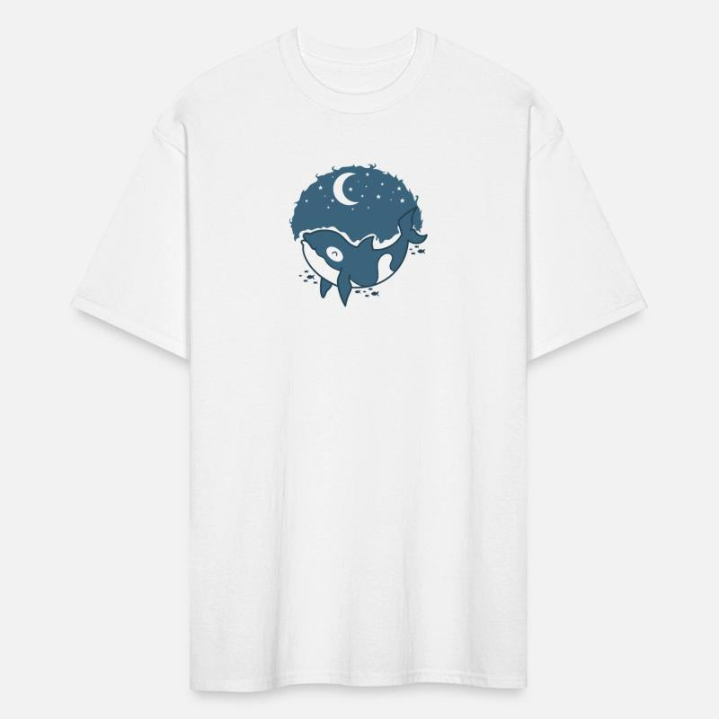 Whale with Moon with Stars