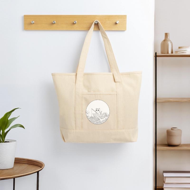 Whimsical Cat Sailor Coloring Design