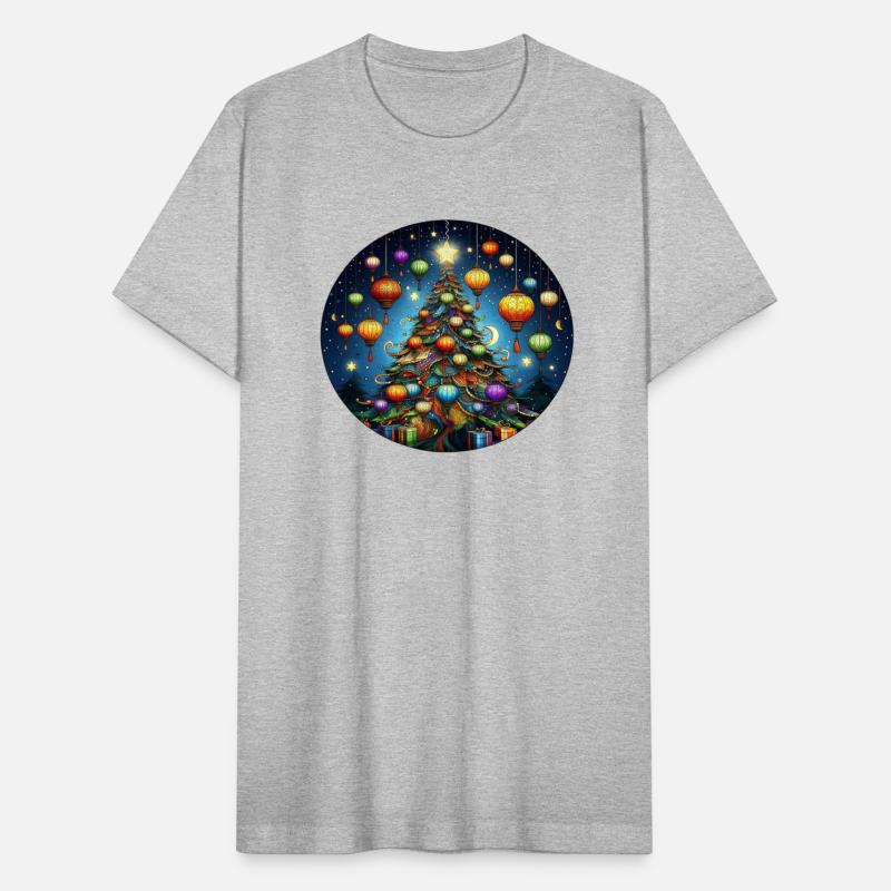 Whimsical Christmas Tree with Paper Lanterns