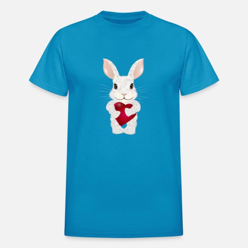 white rabbit with heart for Valentine's Day