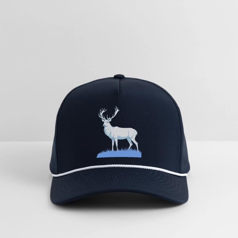 White Stag Deer Standing In Grass