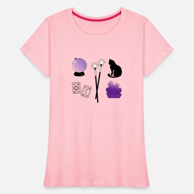 witch magic wand crystal ball tarot crystal cat