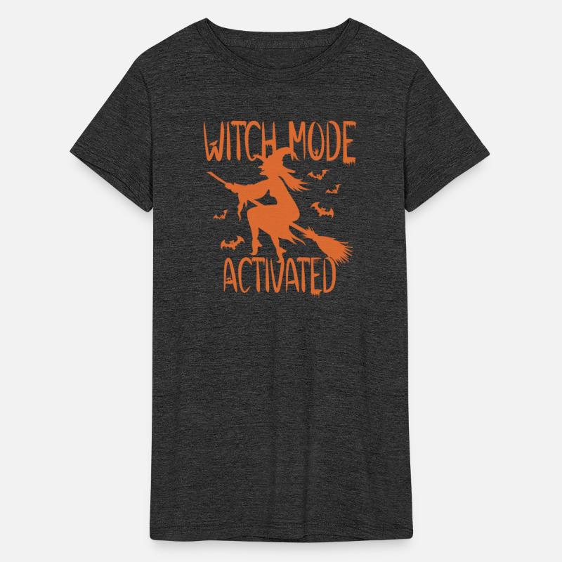 witch mode activated - halloween witch with broom