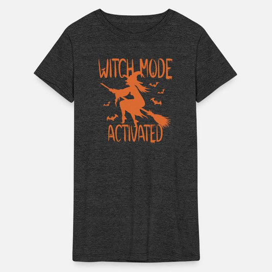 witch mode activated - halloween witch with broom