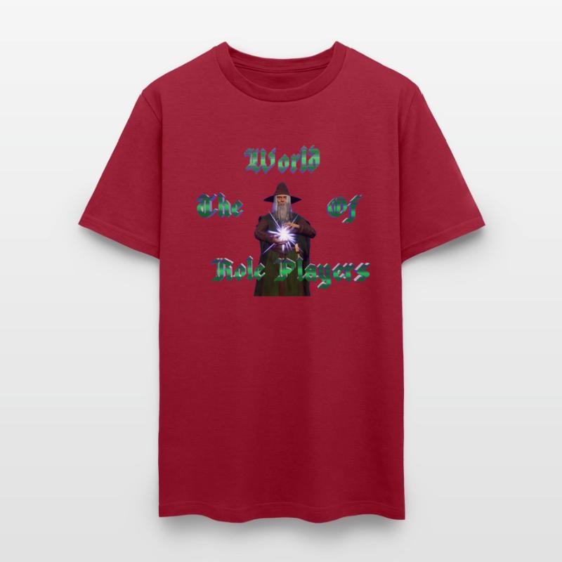 World of role players text with wizard